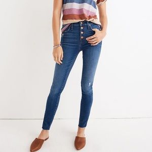 Madewell 10" High-Rise Skinny Jeans in Hanna Wash